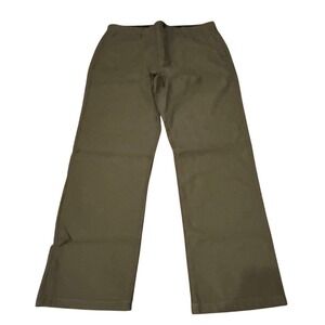 Rhythm Classics Men Olive Green Fatigue Pants Size 34 Cotton Flat Front